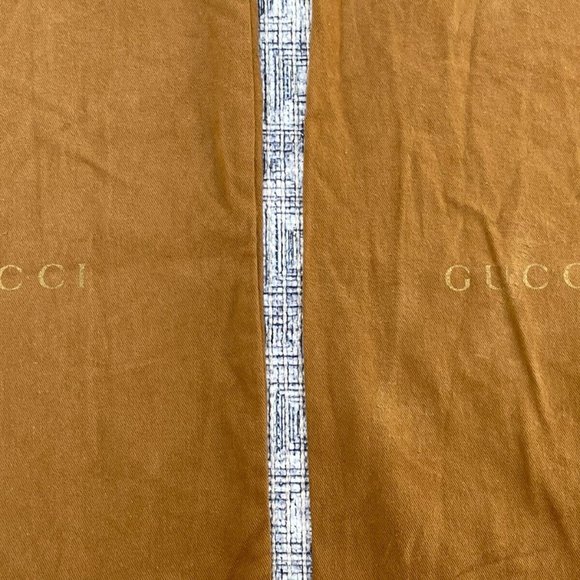 Gucci Dust Bag Brown Cotton Storage Bag Draw String Made in Italy Authentic - Picture 4 of 11